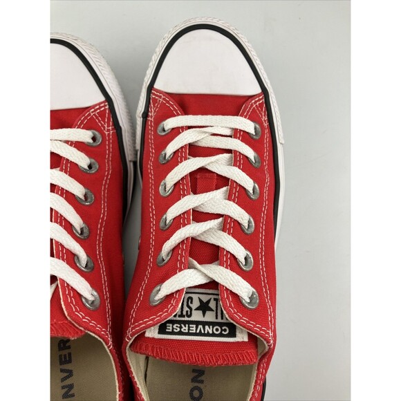 Converse Chuck Taylor Classic All Star Canvas Low Top Red - Men 7 Women 9 - Picture 5 of 11